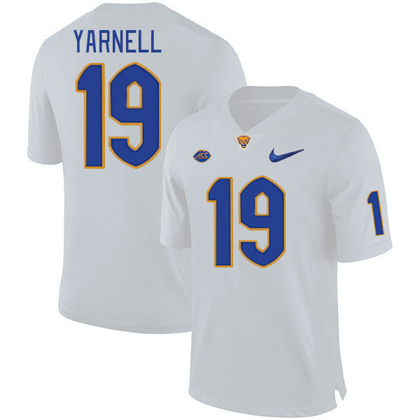 Pitt Panthers #19 Nate Yarnell College Football Jerseys Stitched Sale-White